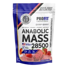 Hipercalórico Anabolic Mass 28500 3kg Profit Labs Sabor Morango Foto  mini 1