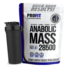 Hipercal贸rico Mass Anabolic 28500 3kg Profit + Coqueteleira Sabor Morango Foto mini 1