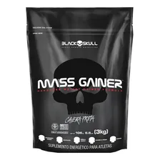 Hipercalorico Mass Gainer - 3kg - Caveira Preta Black Skull Sabor Morango Foto mini  3