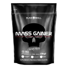 Hipercalorico Mass Gainer - 3kg - Caveira Preta Black Skull Sabor Morango Foto  mini 1