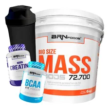 Hipercalorico Pote 6kg + Bcaa 100g + Creatina 100g + Copo Sabor Chocolate Foto mini 1