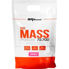 Hipercalórico Size Mass Foods 72700 BRN Foods Refil 3kg Massa Carboidratos Calorias Sabor Morango Foto  mini 1