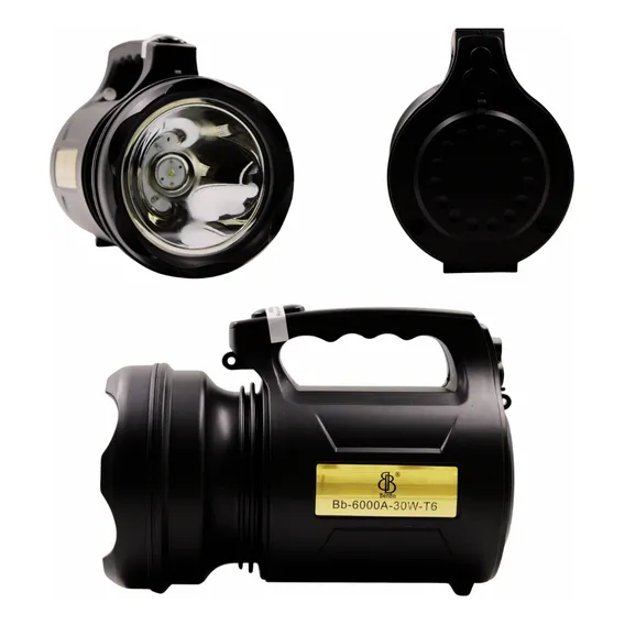 Holofote Super Potente Led Recarregável 30w Td 6000a T6 Luz Branco Foto 1