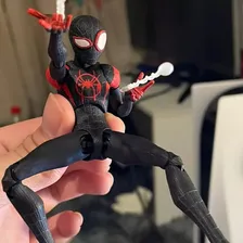 Homem Aranha Action Figure Miles Morales Aranha Verso Foto mini 3
