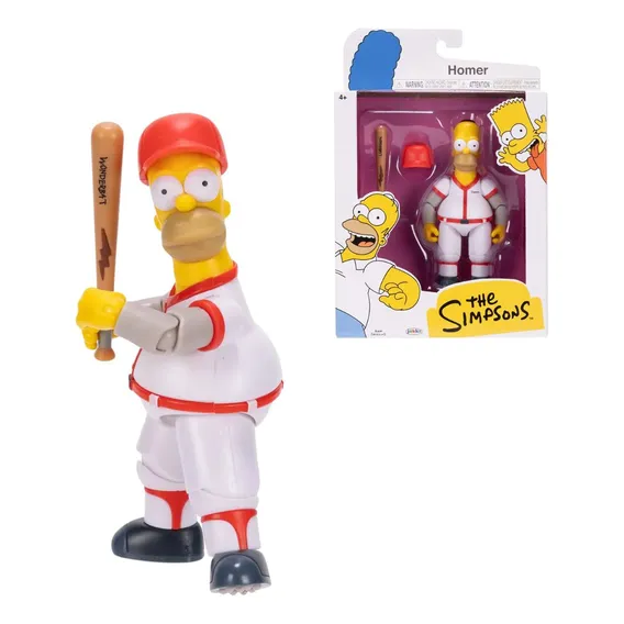 Homer Simpson Baseball 12cm - Boneco Articulado Sunny Foto 1