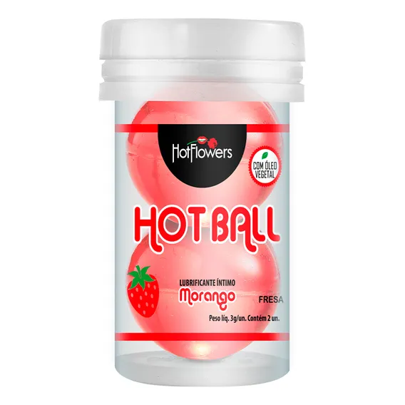 Hot Ball Beija Muito Hot Flowers Sabor Morango Foto 1