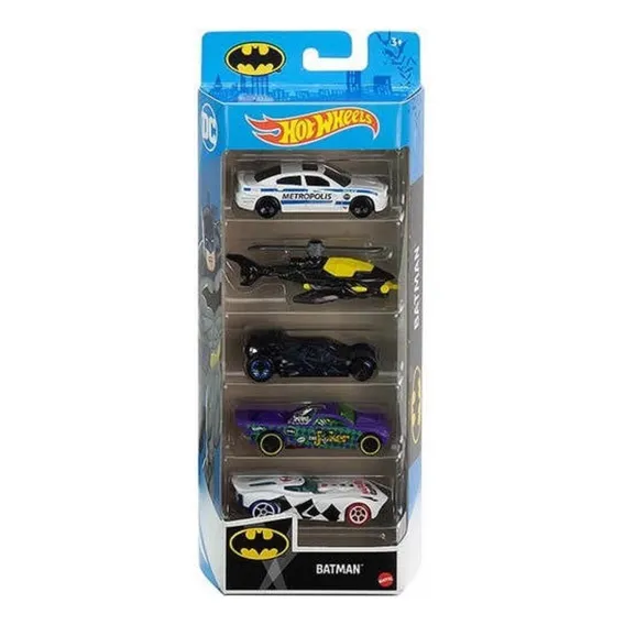 Hot Wheels Pacote Com 05 Carrinhos Batman Gtn43 Foto 1
