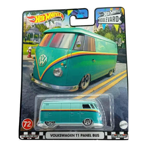 Hot Wheels Volkswagen T1 Panel Bus Boulevard Cor Verde Foto 1