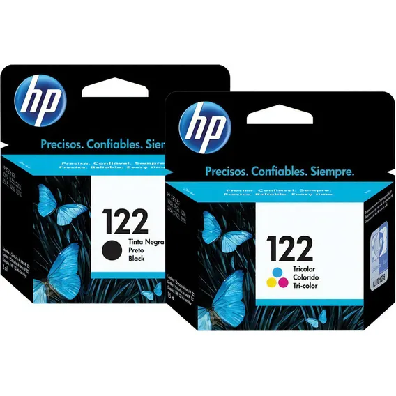 HP 122 Preto + 122 Tricolor Foto 1