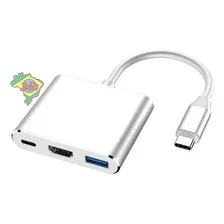 Hub Adaptador Usbc 3.1 Tipo C Hdmi Para Apple Macbook 3x1 Foto mini 1