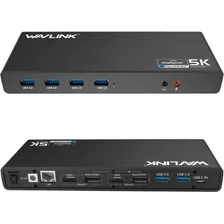 Hub de docking station Wavlink Usb Type-c Dp Hdmi 4k Rj45 Audio Foto mini 1