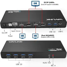 Hub de docking station Wavlink Usb Type-c Dp Hdmi 4k Rj45 Audio Foto mini 4
