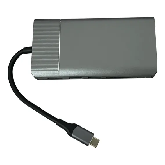 Hub Dock Hdmi 4k Vga Usb 3 Tipo C 8 Em 1 Foto 1