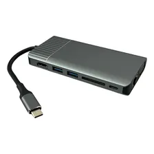 Hub Dock Hdmi 4k Vga Usb 3 Tipo C 8 Em 1 Foto mini  3
