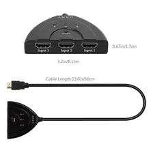 Hub Hdmi Switch 3x1 Adaptador Cabo 3 Entradas 1 Saída Foto mini 1