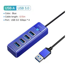 Hub Orico 5gbps Usb 3.0 4 Portas De Alta Velocidade Foto mini 1