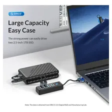 Hub Orico 5gbps Usb 3.0 4 Portas De Alta Velocidade Foto mini 4