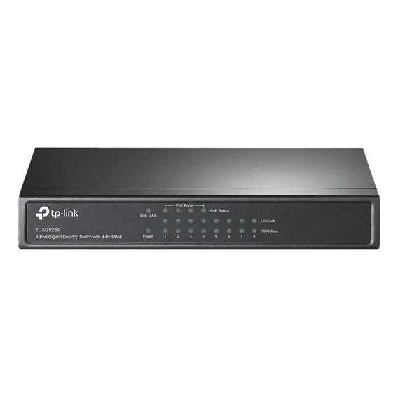 Hub Switch Tp-link 8p Tl-sg1008p 4p Poe Gigabit 110v/220v Foto 1