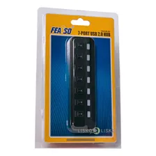 Hub Usb 2.0 7 Portas+fonte 2500ma - Fahub-06 - Feasso Foto mini  3