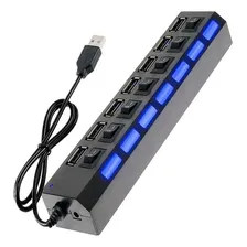 Hub Usb 2.0 Com 7 Portas Velocidade De 480mbps Foto mini  3
