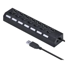 Hub Usb 2.0 Com 7 Portas Velocidade De 480mbps Foto mini  2