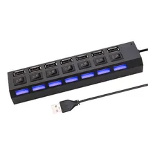 Hub Usb 2.0 Com 7 Portas Velocidade De 480mbps Foto  mini 1