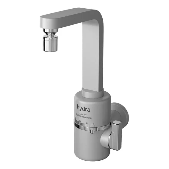 Hydra Slim 4T Torneira Elétrica Slim 4t Prata Fosco De Parede 220v Foto 1