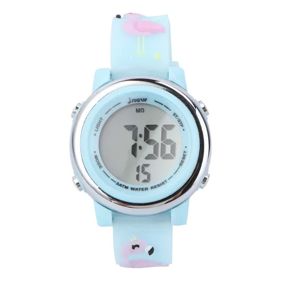 Ibasenice Rel贸gio Infantil Led Luminoso 3D Cartoon Rel贸gio Menina Azul Digital Rel贸gio Infantil Digital Esporte Imperme谩vel Rel贸gio Natal Rel贸gio de Pulso Pulseira Para Crian莽a Crian莽a Pequena Favor d Foto 1