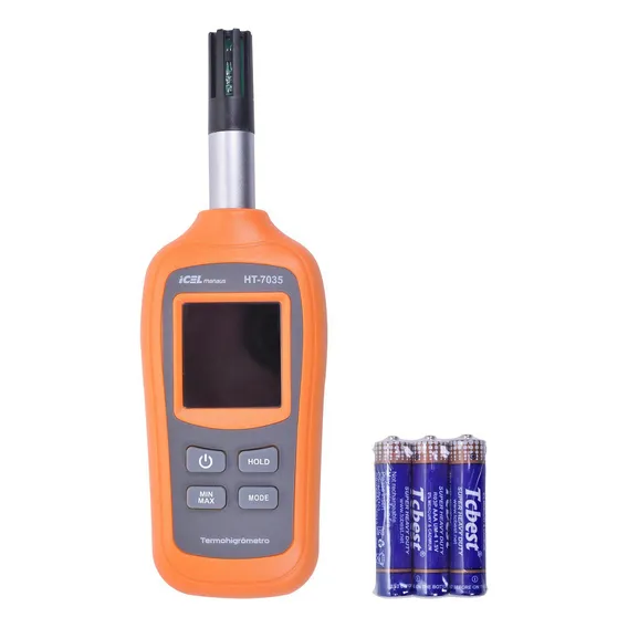 Icel HT-7035 termo-higrômetro laranja 1.5V Calibrado Foto 1