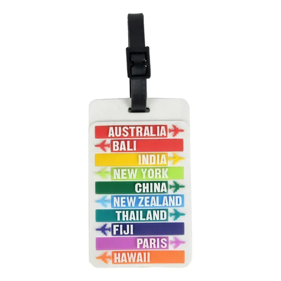 Identificador De Bagagem Viagem Malas Tag Países Foto 1
