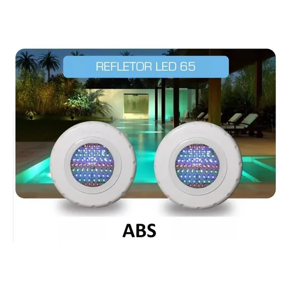 Iluminação Para Piscina Refletor Rgb Tecno Led 65 Abs 110V/220V Foto 1