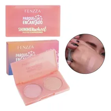 Iluminador Duo Fenzza Brilho Intenso Paleta Parque Encantado Tom Da Maquiagem Duo De Iluminadores Fenzza Foto mini 1