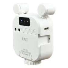 Iluminador Led Microfone Duplo Câmera Celular Mamen Sml-v13 Foto mini  3