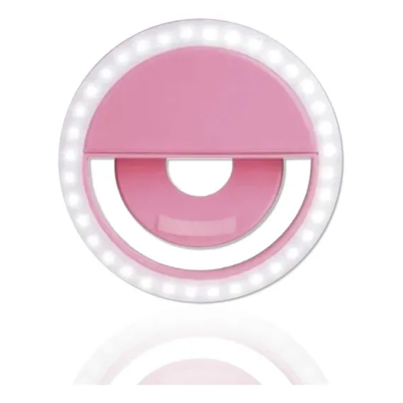 Iluminador Para Foto Luz Led Ring Light Selfie Rosa Foto 1
