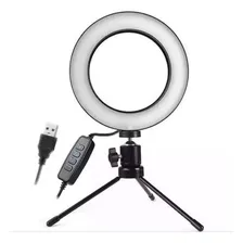 Iluminador Ring Light 16cm Usb Led Misto 3500k 5500k + Tripé Foto mini 1