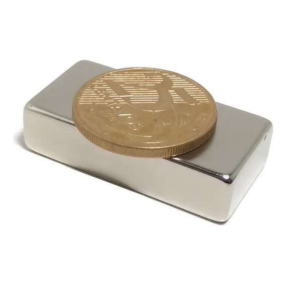 Imã De Neodímio N45 40mm X 20mm X 10mm - 1pç Super Forte Foto 1