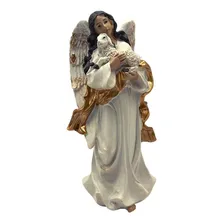 Imagem Anjo Com Cordeiro Resina 20 Cm Foto mini 1