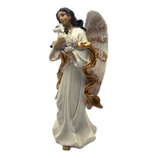 Imagem Anjo Com Cordeiro Resina 20 Cm Foto mini 3