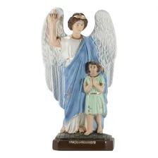 Imagem Anjo Da Guarda 23cm Gesso Escultura Cat贸lica Foto mini 1