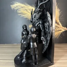 Imagem Baphomet No Trono Preto - Imagem Resina 30cm Foto mini  2