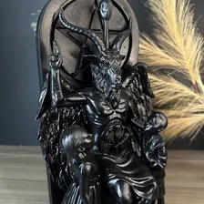 Imagem Baphomet No Trono Preto - Imagem Resina 30cm Foto mini 4