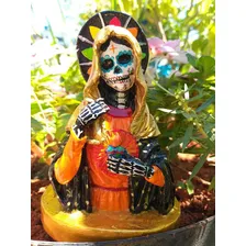 Imagem Busto Santa Muerte Em Gesso 15 Cm Foto mini  2