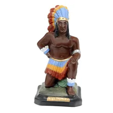 Imagem Caboclo Humaitá 25cm Gesso Escultura Umbanda Foto  mini 1