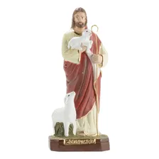 Imagem Cristo Bom Pastor 20cm Gesso Escultura Cat贸lica Foto mini 1