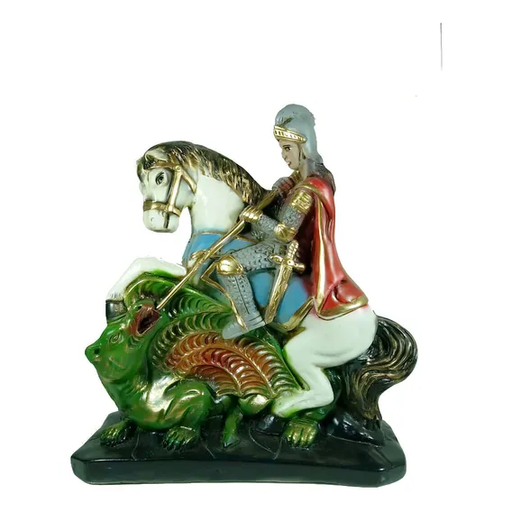 Imagem De São Jorge Em Gesso Grande 43cm Altura Foto 1