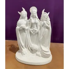 Imagem Deusa Triplice Em Gesso Cru 28 Cm Foto mini 1