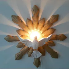 Imagem Do Divino Espirito Santo Em Resina(48 Cm) Cor Dourado Foto mini 4