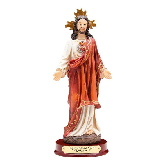 Imagem Do Sagrado Coração De Jesus - Bizantina - 12 Cm Foto 1