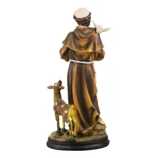 Imagem Enfeite Resina São Francisco Grande - 41cm Cor Marrom Foto mini 3