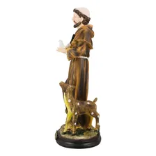 Imagem Enfeite Resina São Francisco Grande - 41cm Cor Marrom Foto mini 4